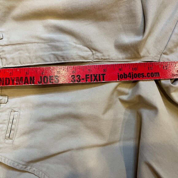 Vtg. Crossroads Flat Panel Pants Size 8 Short Length Beige 100% Cotton EUC - Picture 10 of 13